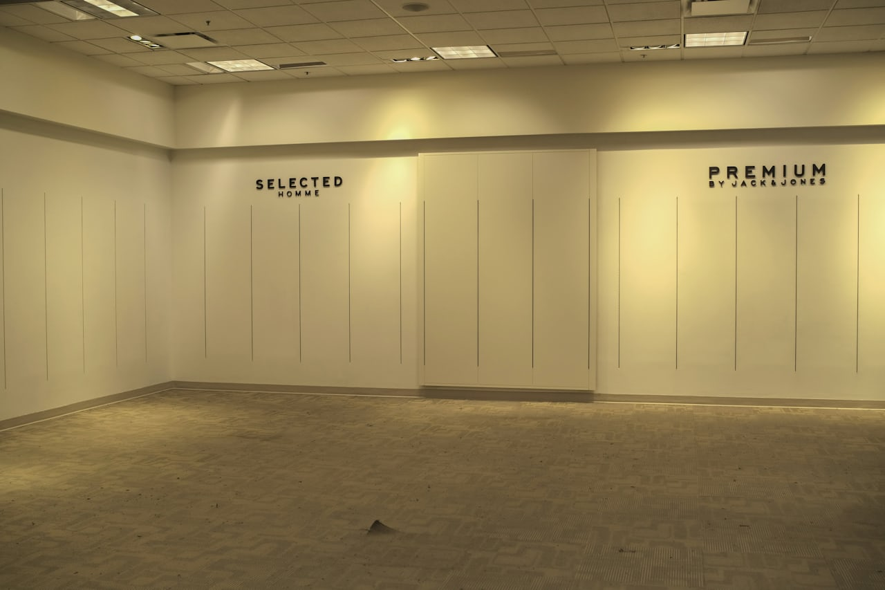 An empty commercial retail unit of the kind typically let on a triple net lease